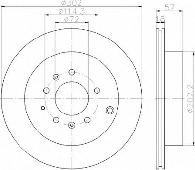 HELLA PAGID 8dd355115791 -  Тормозной диск